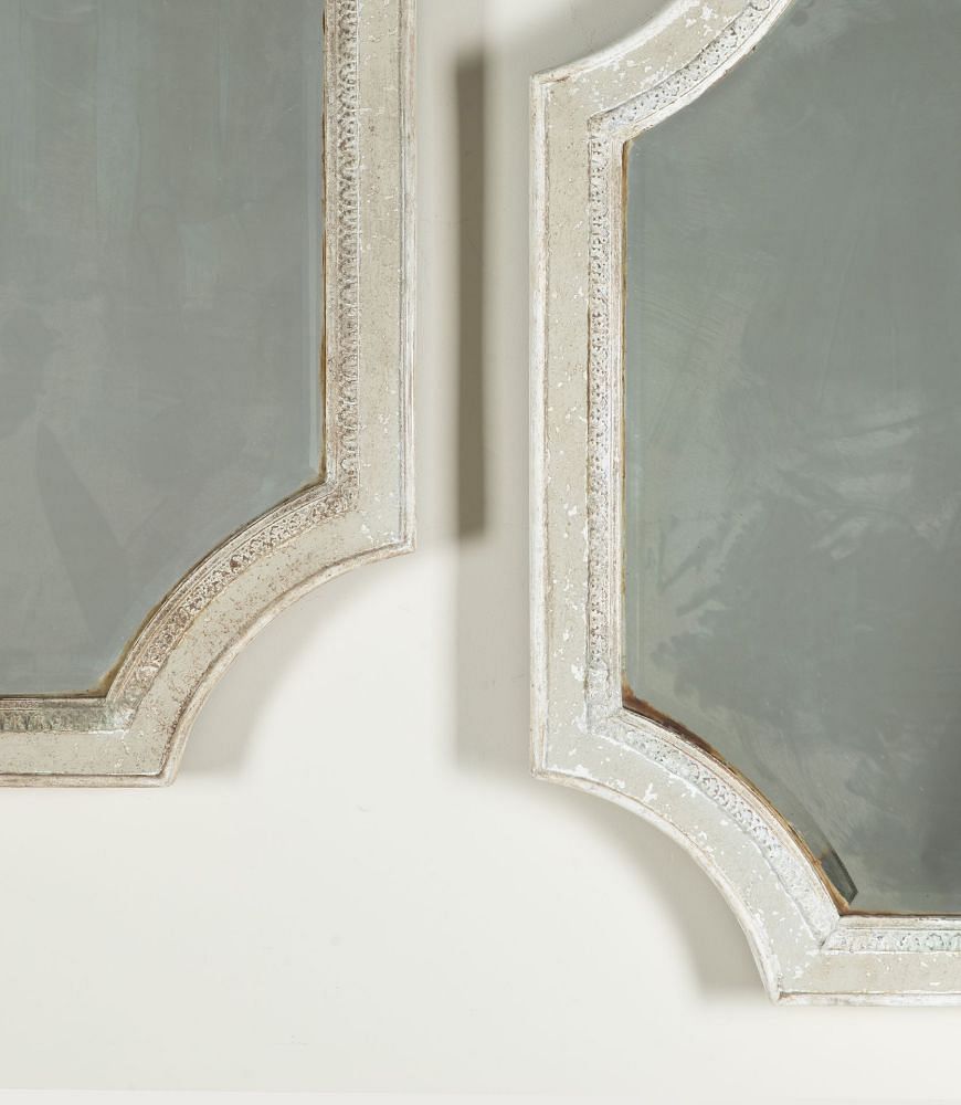 Pair of Early 20th Century English Painted Pine Mirrors MI3643115