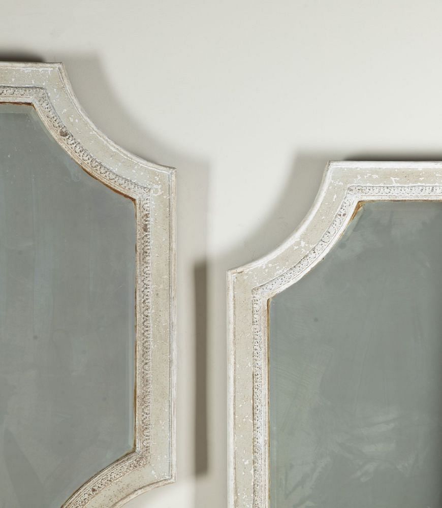Pair of Early 20th Century English Painted Pine Mirrors MI3643115