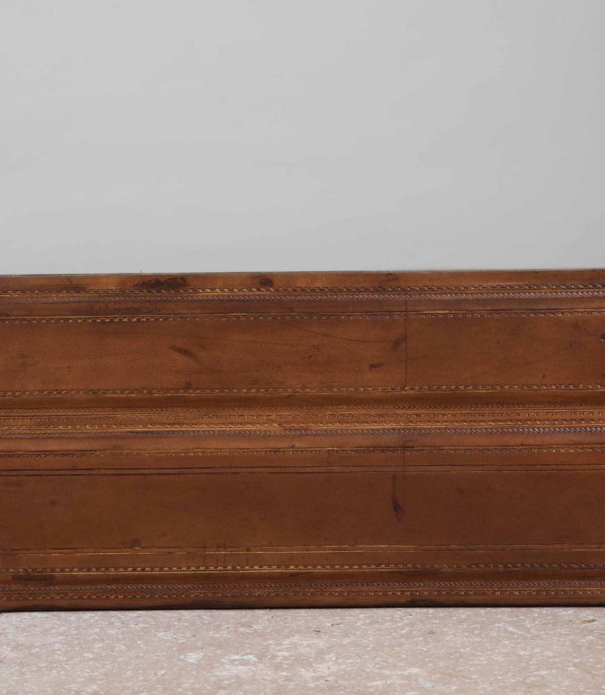 Mid-Century Spanish Tooled Leather Mirror MI3842778