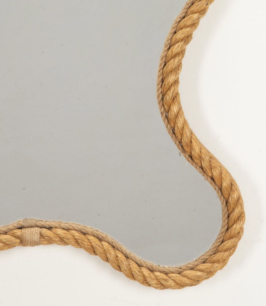 Contemporary French Wave Shape Cord Mirror MI4641758