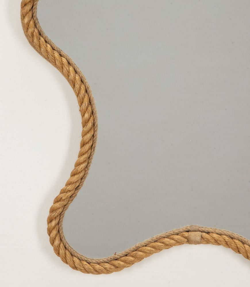 Contemporary French Wave Shape Cord Mirror MI4641758