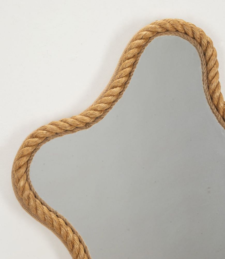 Contemporary French Wave Shape Cord Mirror MI4641758