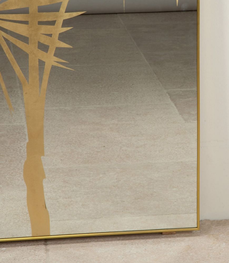 Large Contemporary Italian Palm Tree Patterned Mirror MI4641796