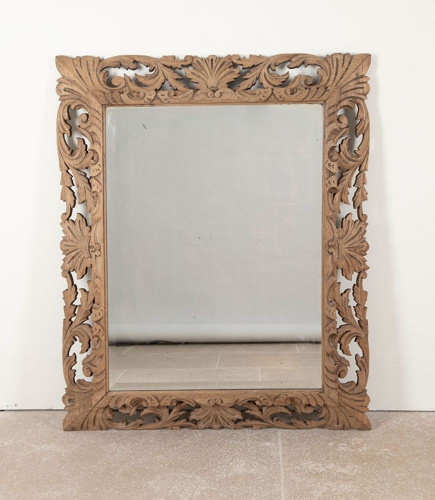20th Century French Oak Cushion Mirror MI4842686