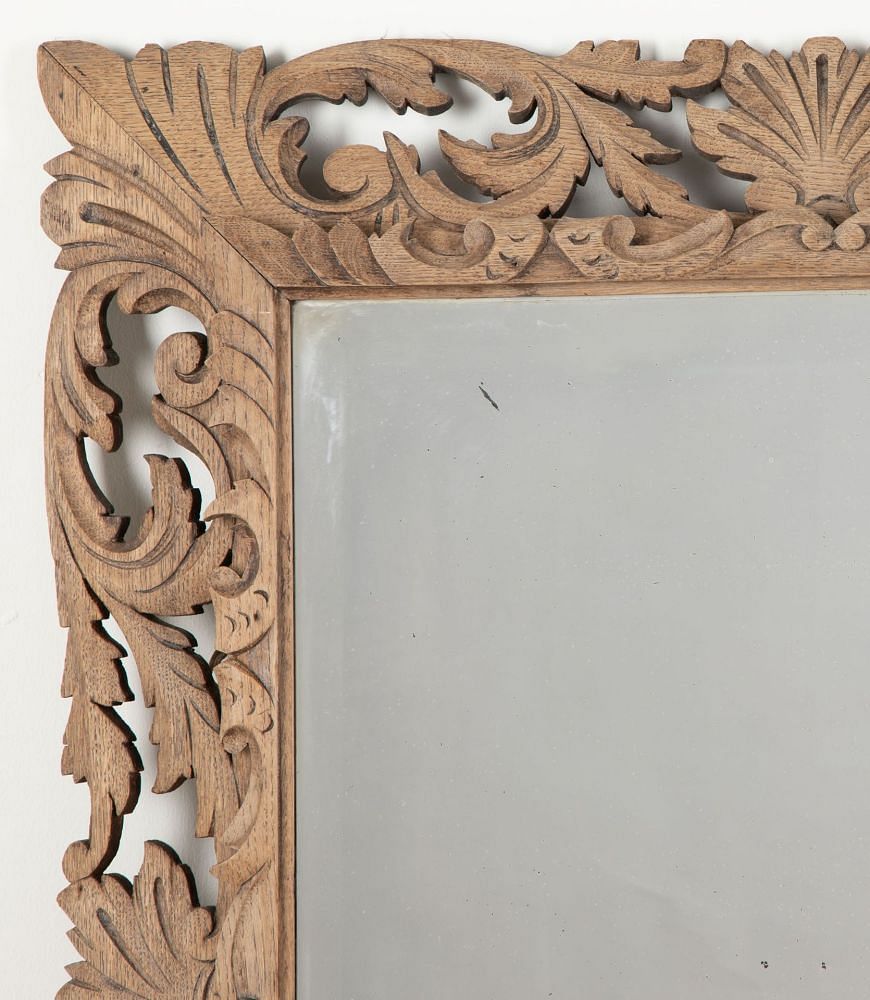 20th Century French Oak Cushion Mirror MI4842686