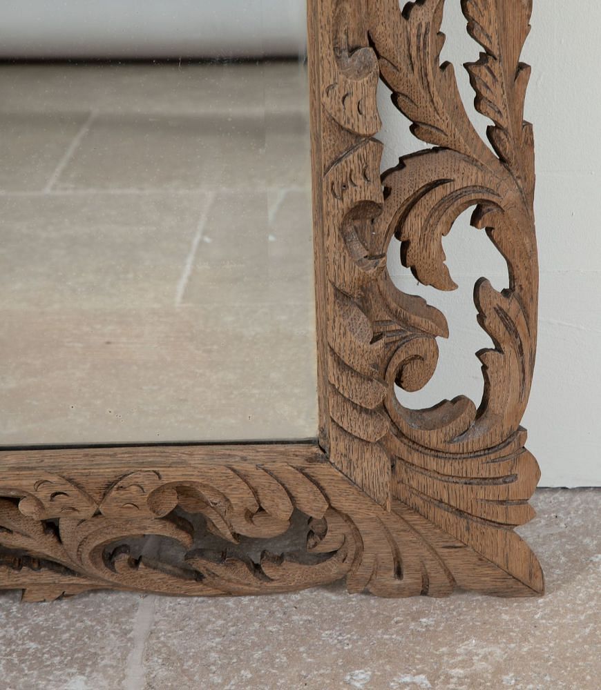 20th Century French Oak Cushion Mirror MI4842686