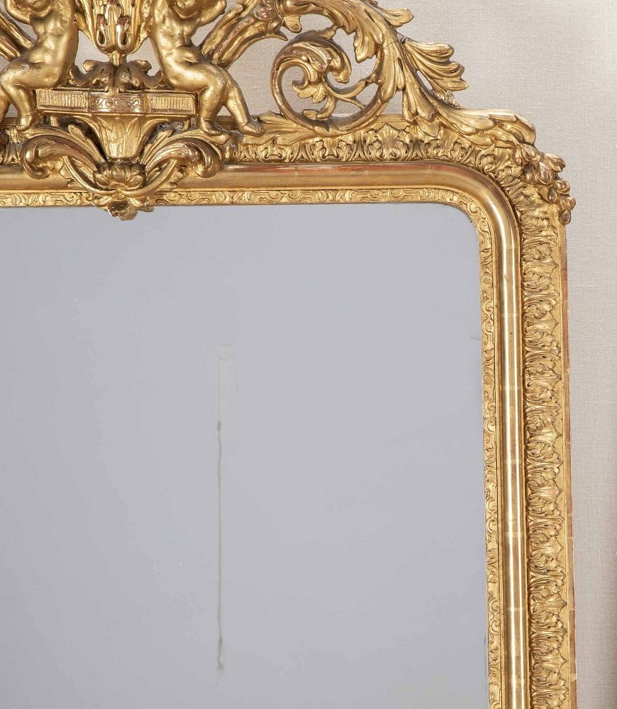 Pair of 19th Century French Neo-Classical Gilt Mirrors MI4843135