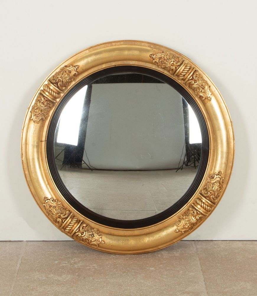 19th Century Regency Convex Gilt Mirror MI5242980