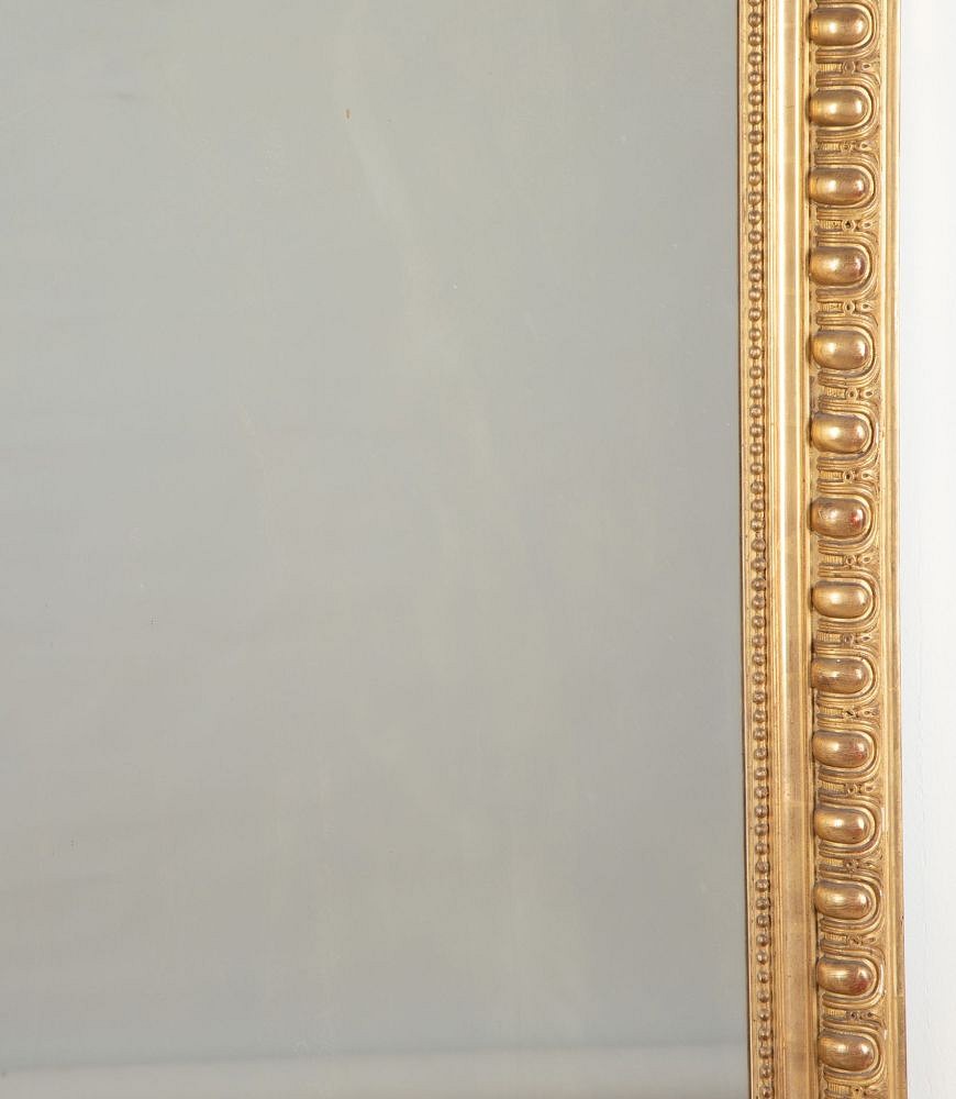 Large 19th Century French Decorative Gilded Overmantle Mirror MI8542757