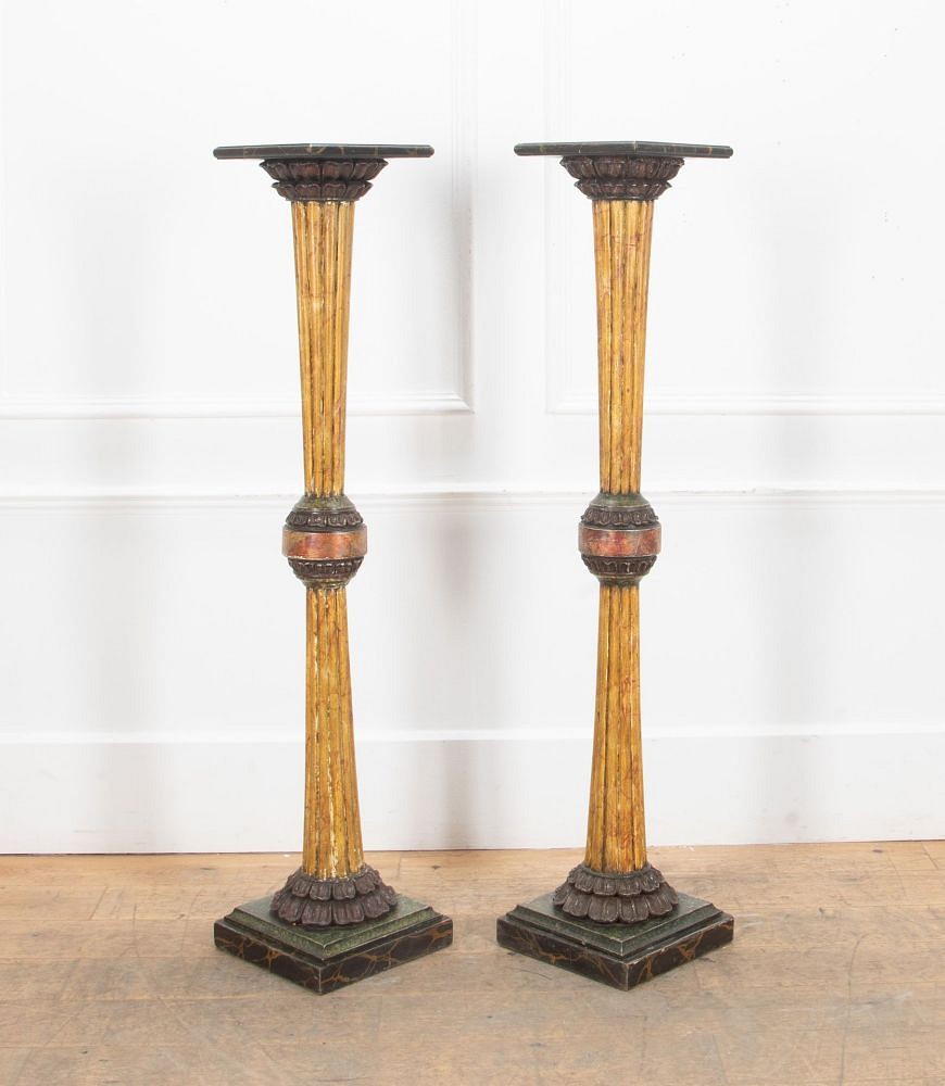 Regency Pair of Simulated Marble Torcheres OF0338751