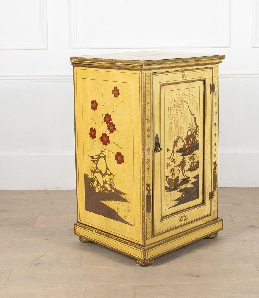 Early 20th Century Chinoiserie Pedestal Cabinet OF051729