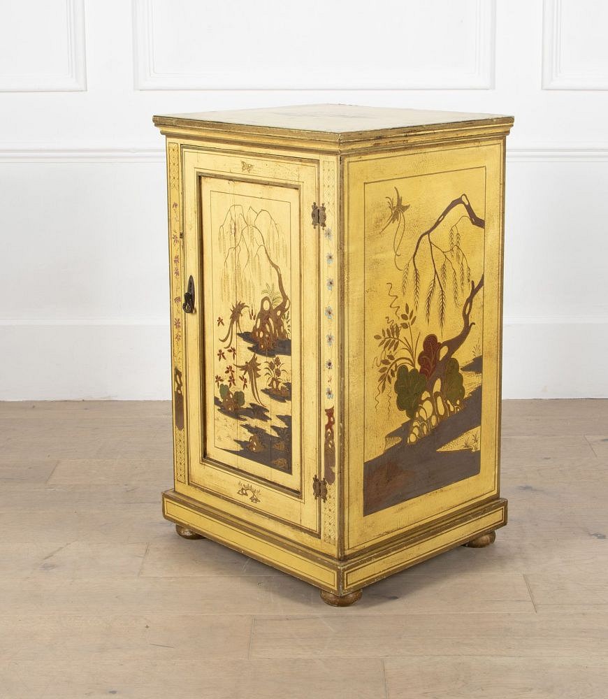 Early 20th Century Chinoiserie Pedestal Cabinet OF051729