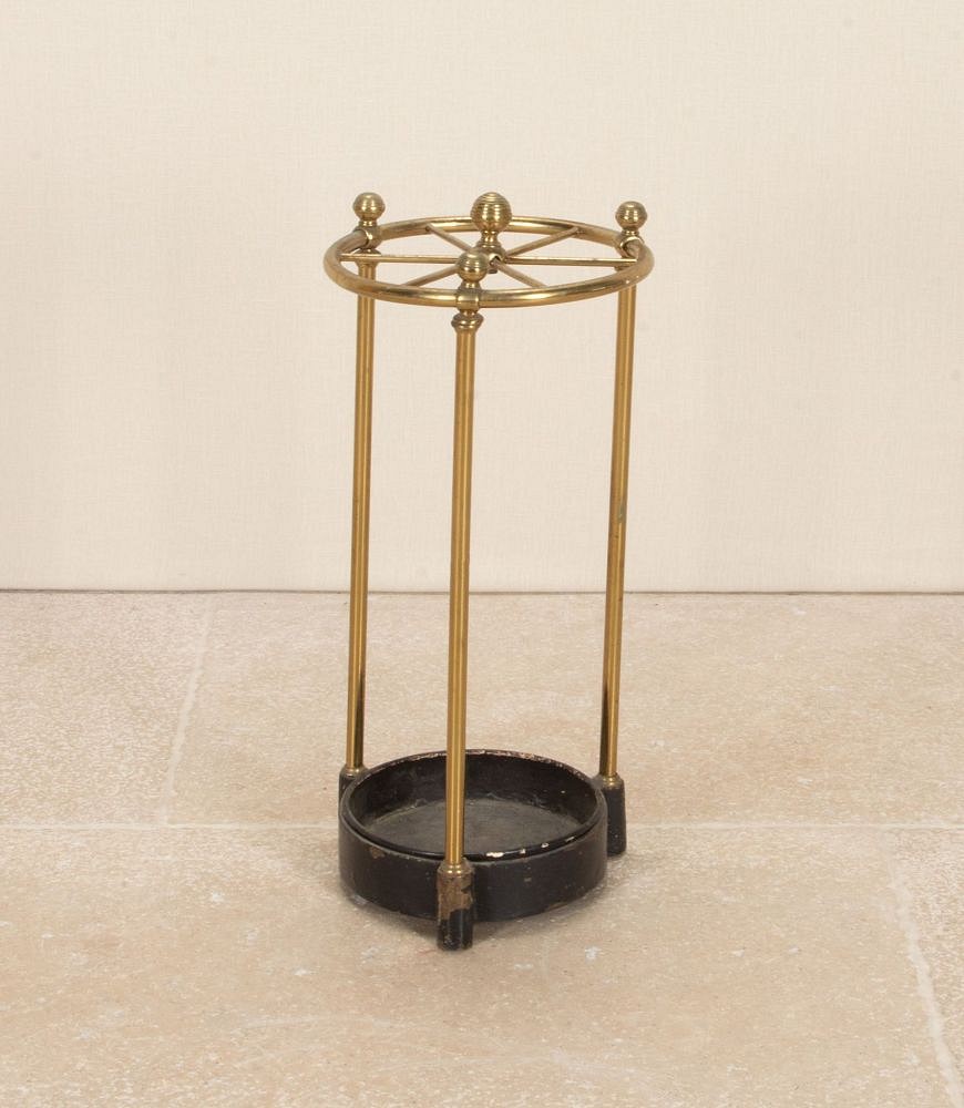 20th Century Edwardian Round Brass Umbrella Stand OF3643210