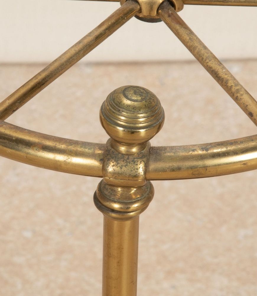 20th Century Edwardian Round Brass Umbrella Stand OF3643210