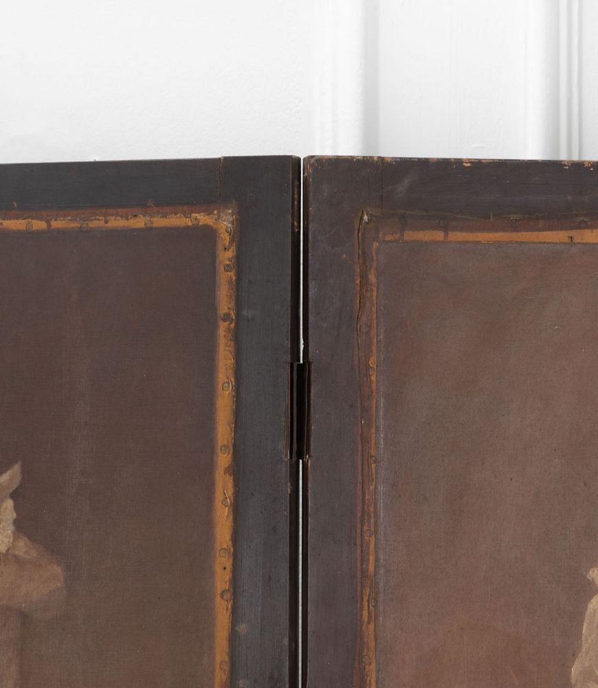 19th Century 'Pierrot' Four-Fold Screen OF4137981