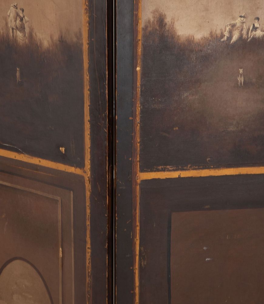 19th Century 'Pierrot' Four-Fold Screen OF4137981
