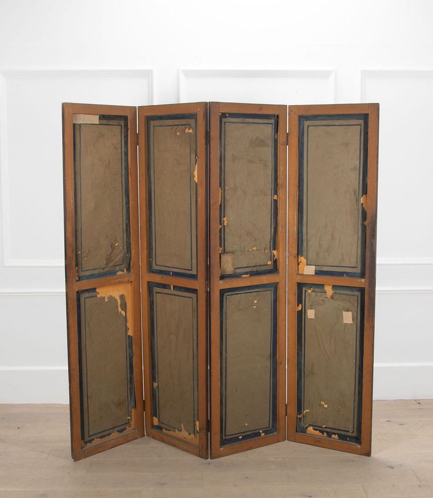 19th Century 'Pierrot' Four-Fold Screen OF4137981