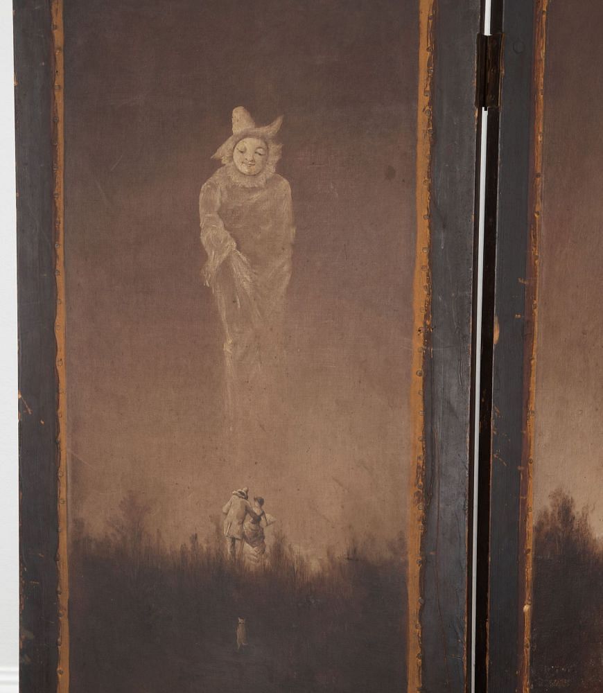 19th Century 'Pierrot' Four-Fold Screen OF4137981
