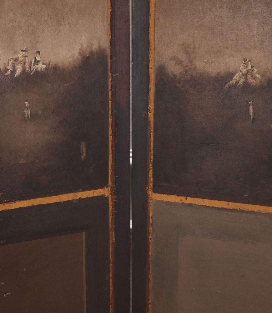 19th Century 'Pierrot' Four-Fold Screen OF4137981