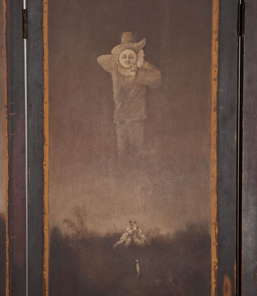 19th Century 'Pierrot' Four-Fold Screen OF4137981