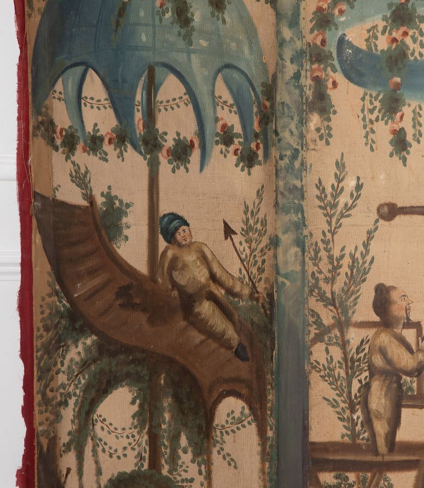 Early 19th Century French Five Fold Painted Screen OF4236212