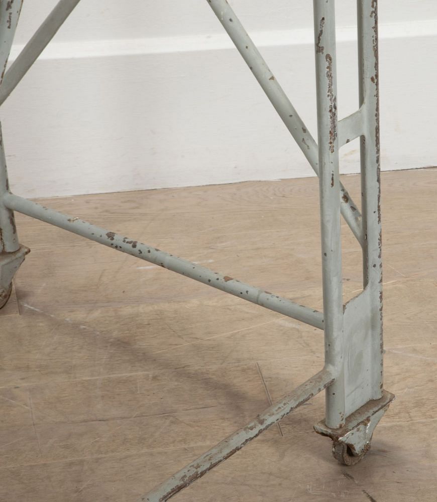 Early 20th Century French Industrial Iron Library Ladder OF4457575