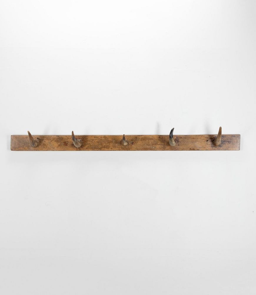 19th Century French Primitive Cow Horn Coat Hooks OF6241827