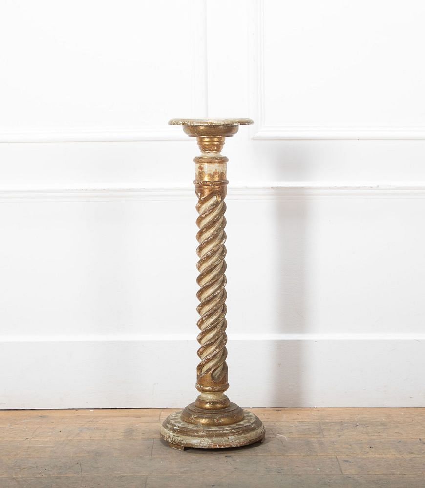 20th Century Italian Carved Wood Torchiere Stand OF8037819
