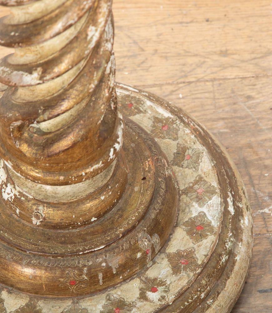 20th Century Italian Carved Wood Torchiere Stand OF8037819