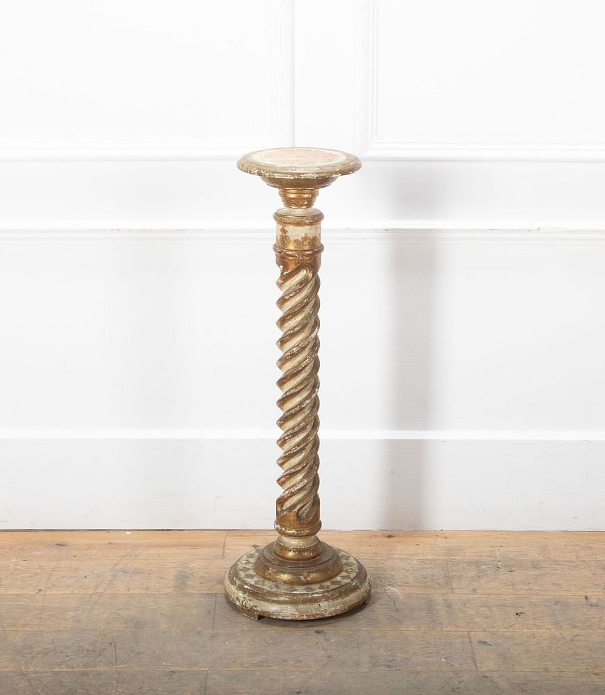 20th Century Italian Carved Wood Torchiere Stand OF8037819