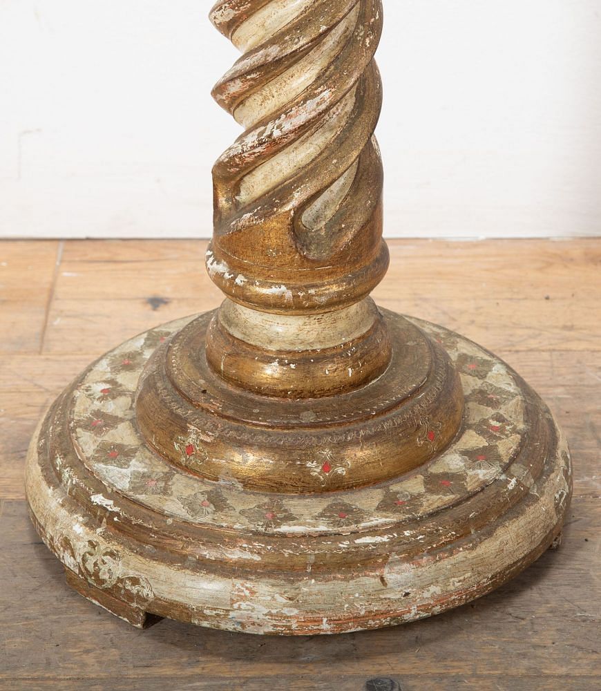 20th Century Italian Carved Wood Torchiere Stand OF8037819