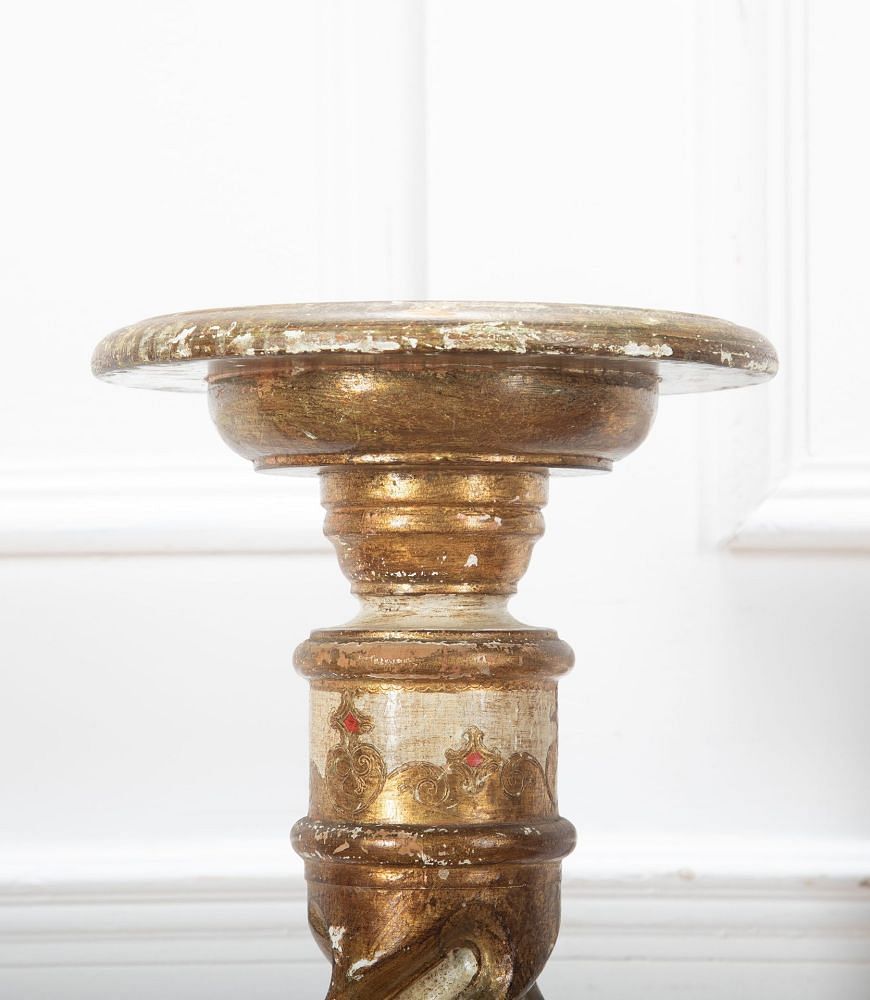 20th Century Italian Carved Wood Torchiere Stand OF8037819
