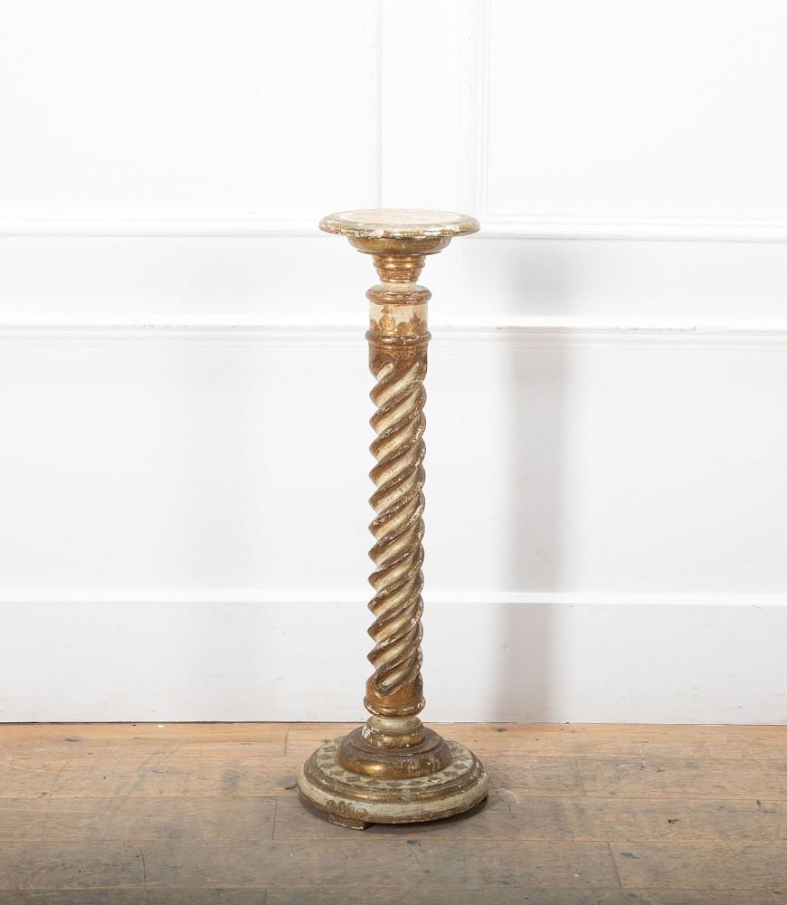 20th Century Italian Carved Wood Torchiere Stand OF8037819