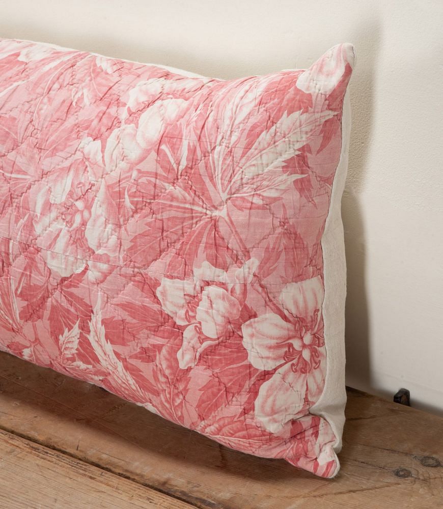 Huge 19th Century French Floral Quilted Cushion RT1341897