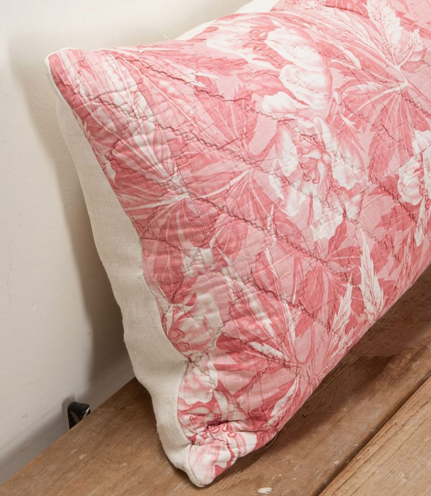 Huge 19th Century French Floral Quilted Cushion RT1341897