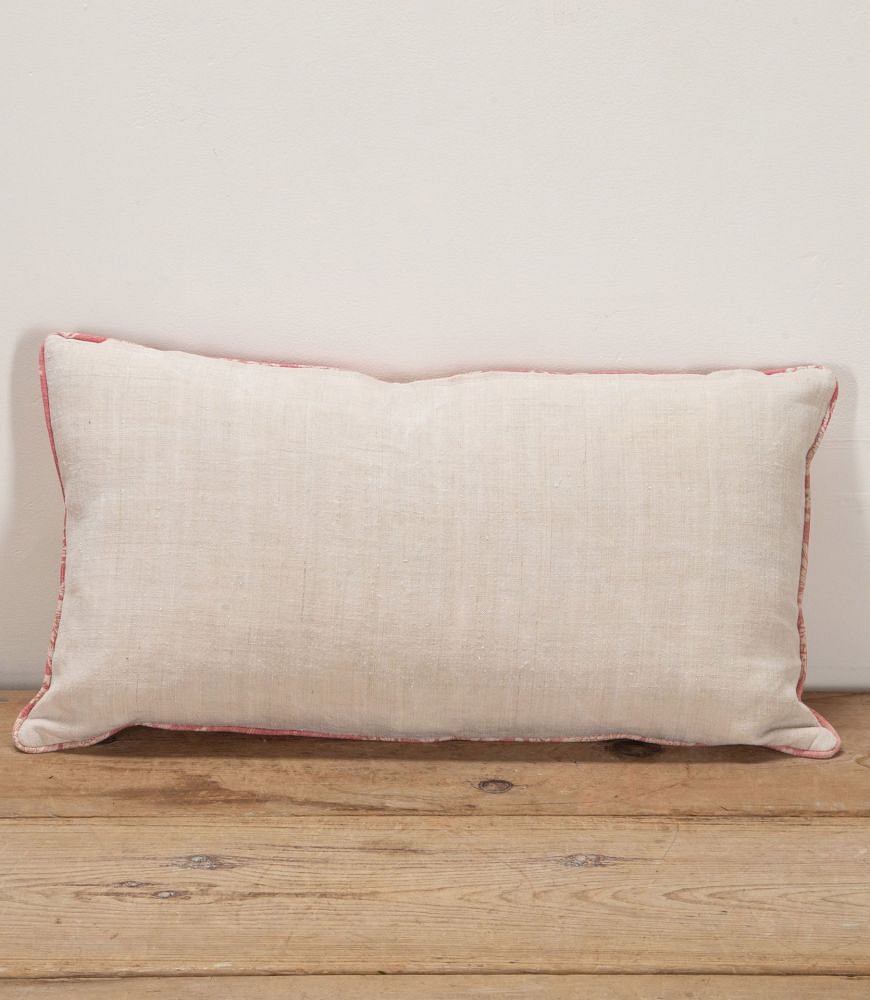 Long 19th Century French Pink Floral Cushion RT1341901