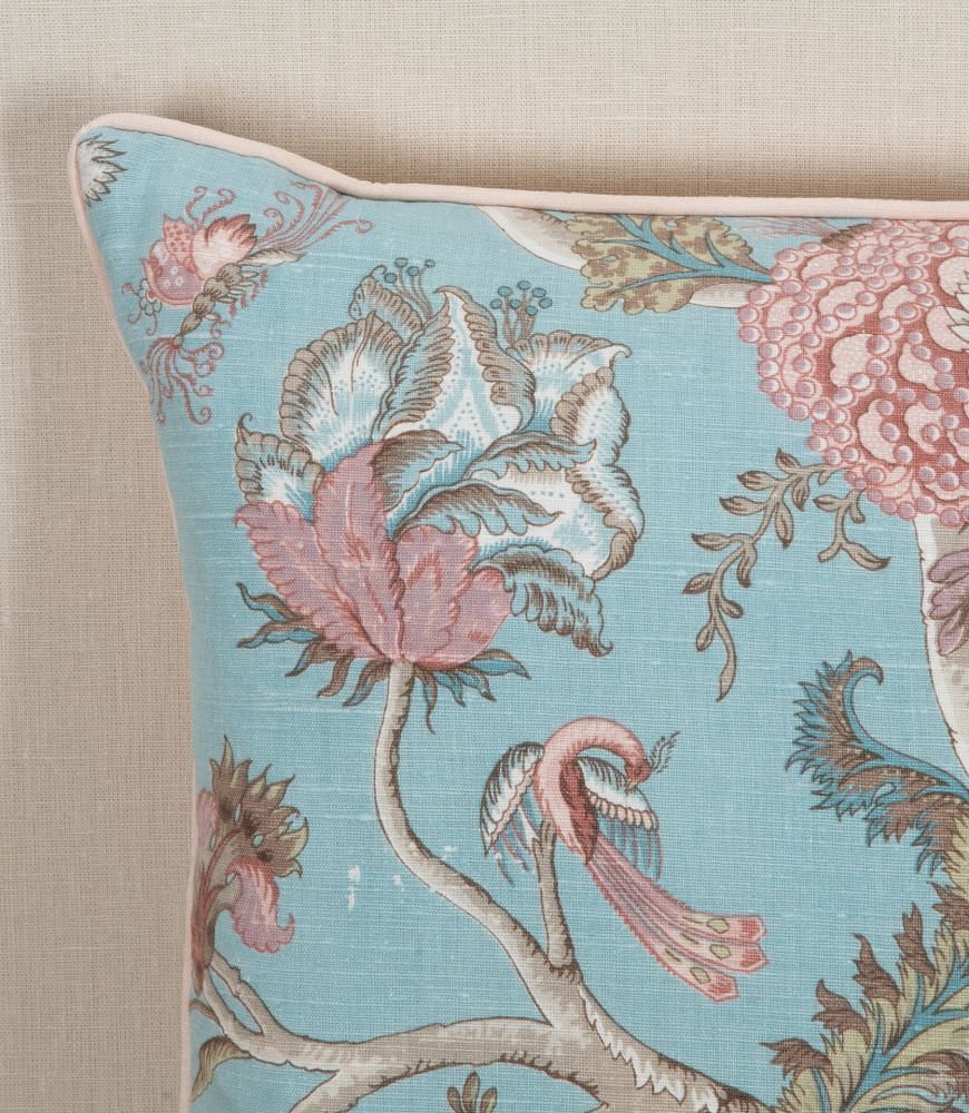 20th Century French Linen Cushion with Floral and Squirrel Decoration RT1342943
