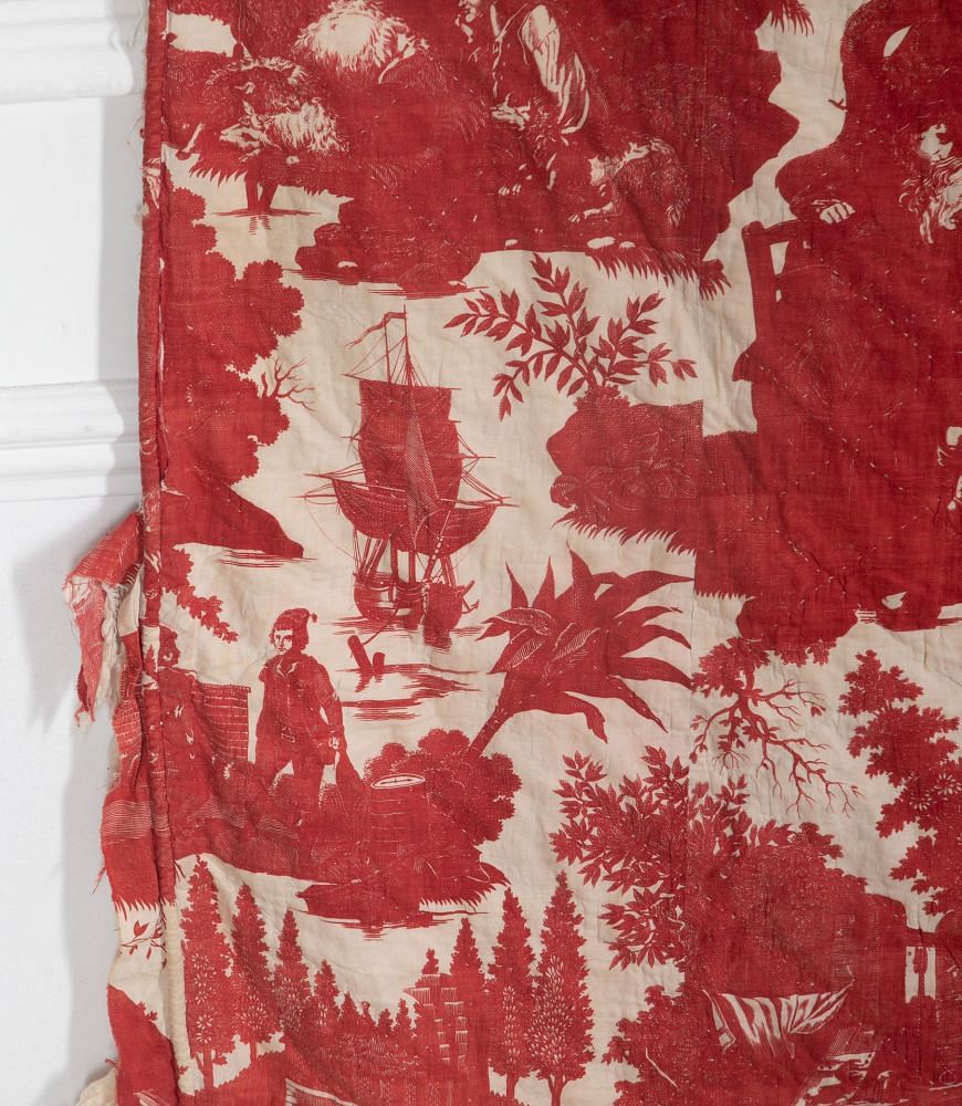 19th Century French 'La Danse Savoyarde' Red Toile Panel RT4236257