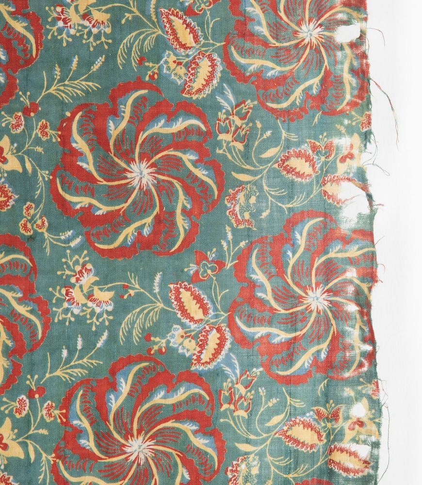 French 19th Century Spinning Medallions Cotton Panel RT4237068