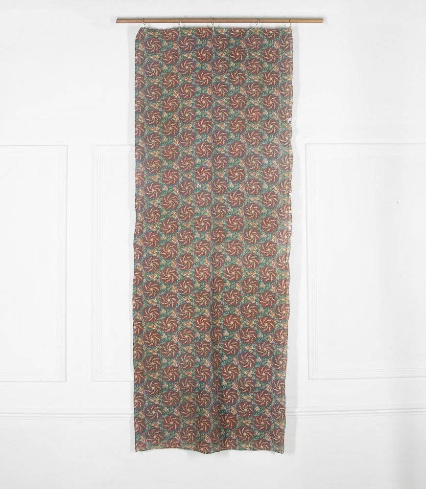 French 19th Century Spinning Medallions Cotton Panel RT4237068