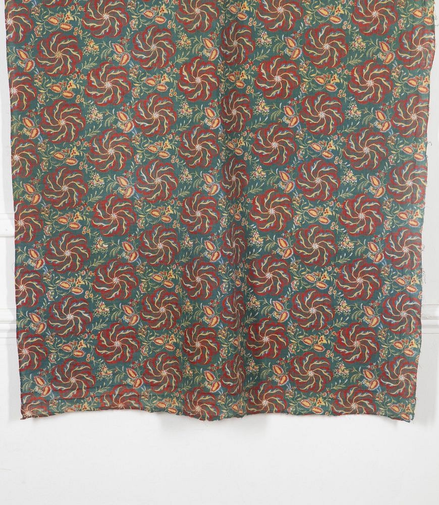 French 19th Century Spinning Medallions Cotton Panel RT4237068