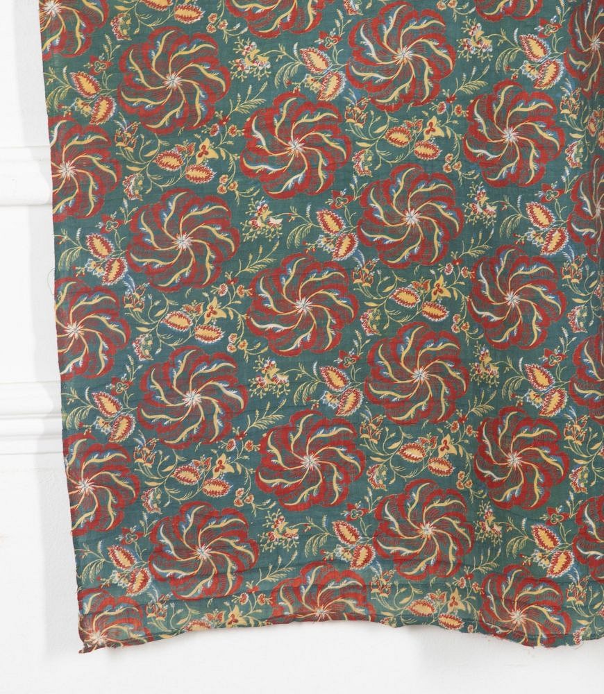 French 19th Century Spinning Medallions Cotton Panel RT4237068