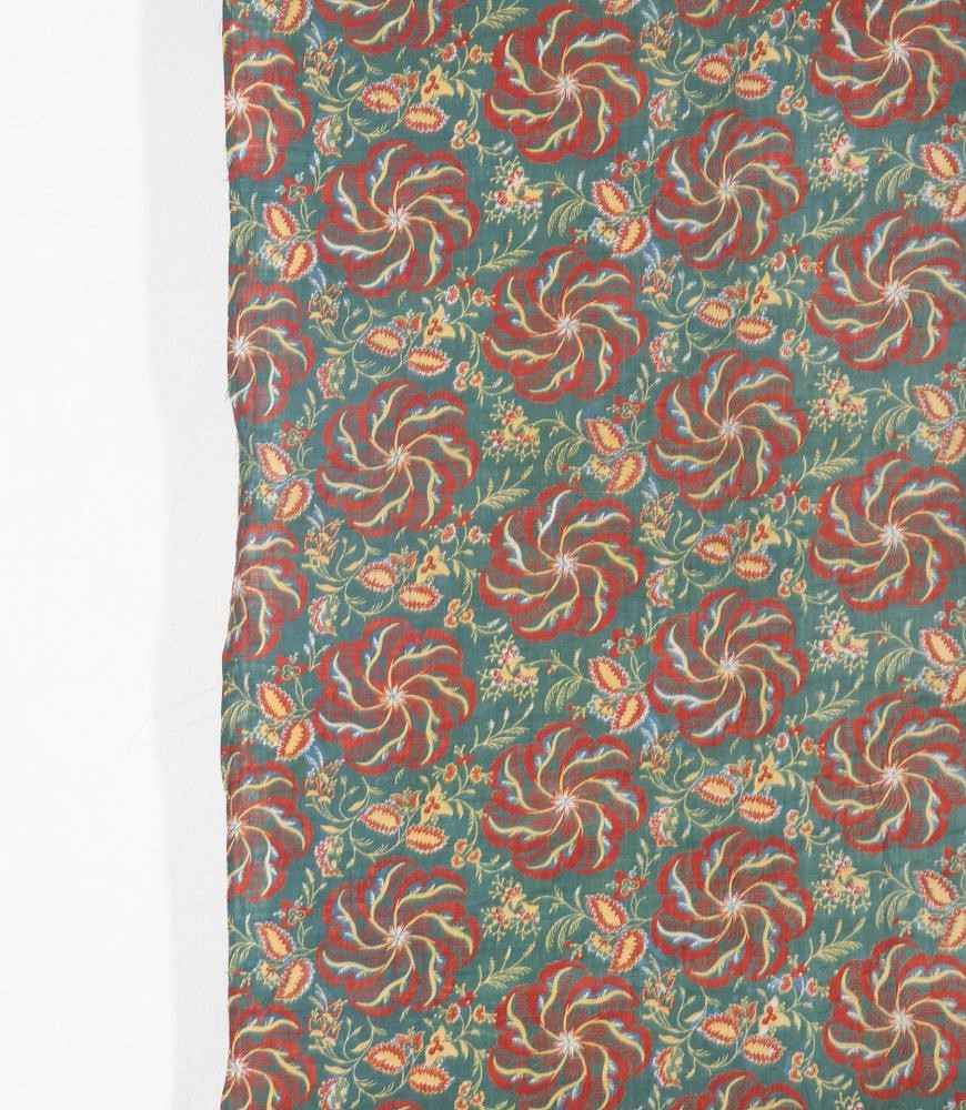 French 19th Century Spinning Medallions Cotton Panel RT4237068
