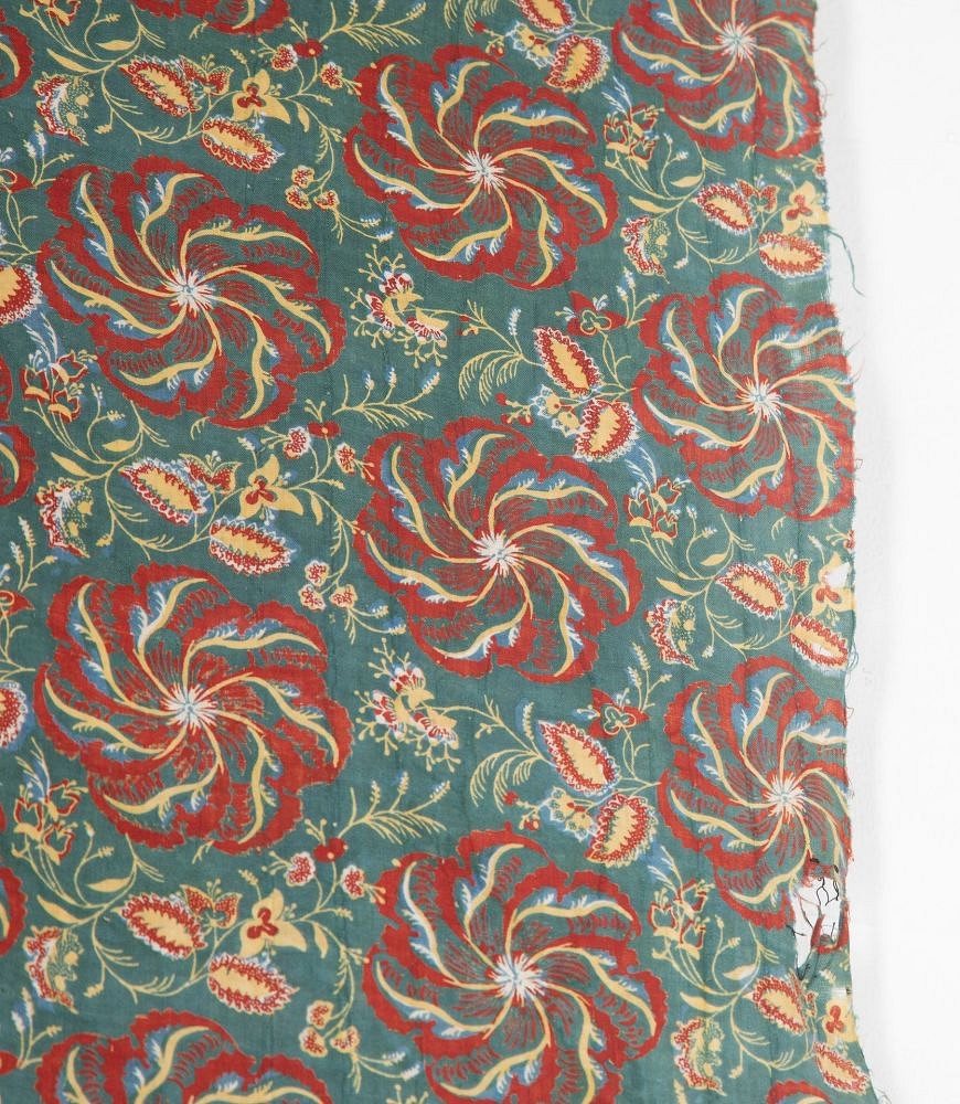 French 19th Century Spinning Medallions Cotton Panel RT4237068
