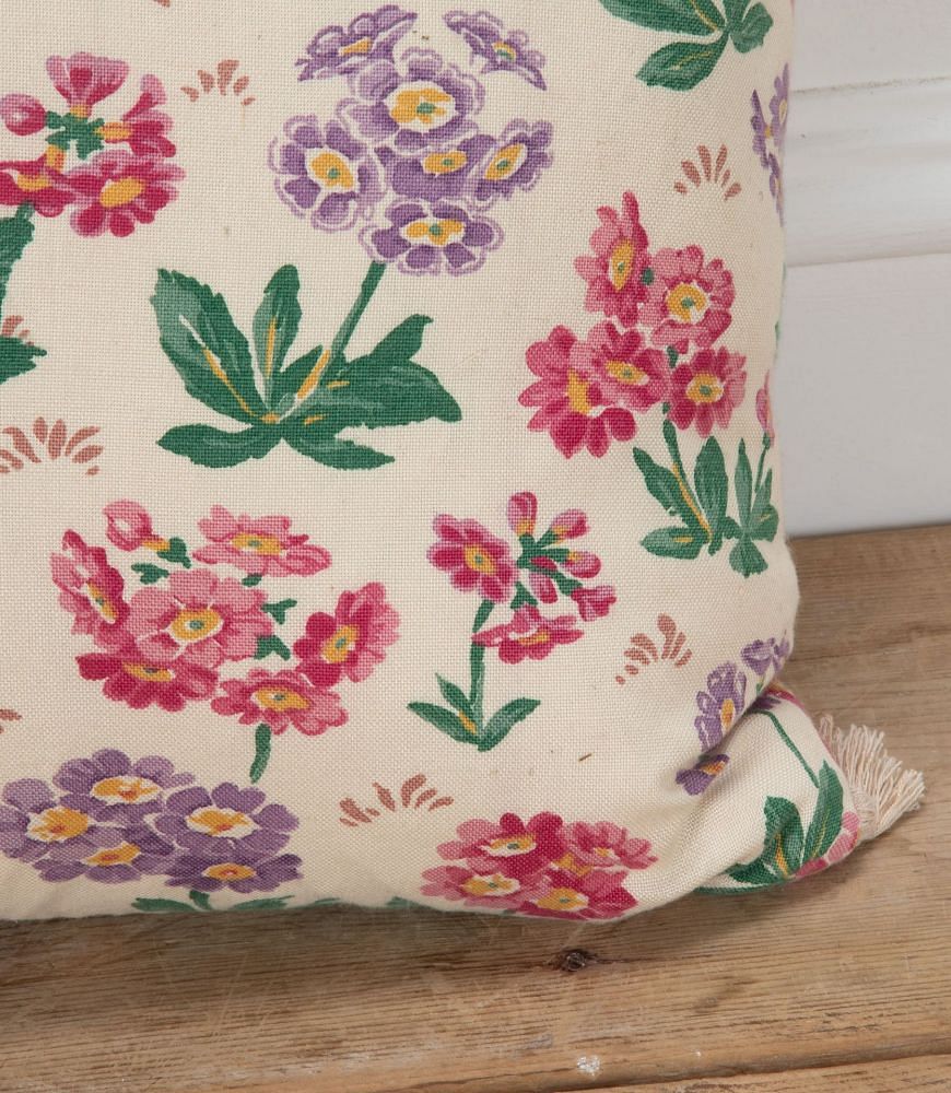 Early 20th Century Primroses Cushion with Tassels RT4237674