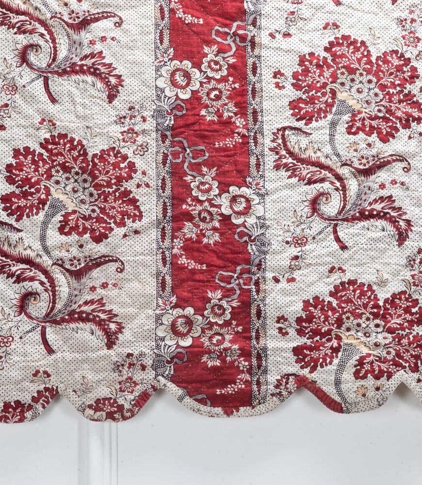 Pair of 18th Century French Toile de Nantes 'Cornue Fleuri' Pelmets RT4239051
