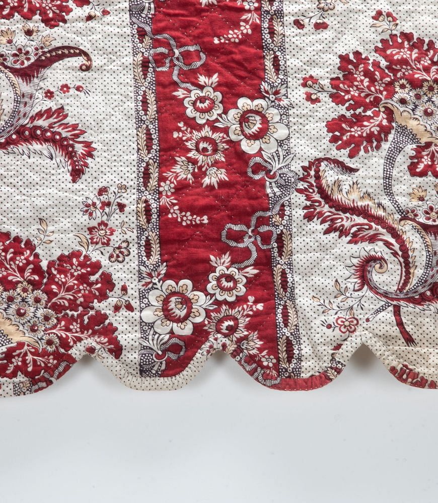 Pair of 18th Century French Toile de Nantes 'Cornue Fleuri' Pelmets RT4239051