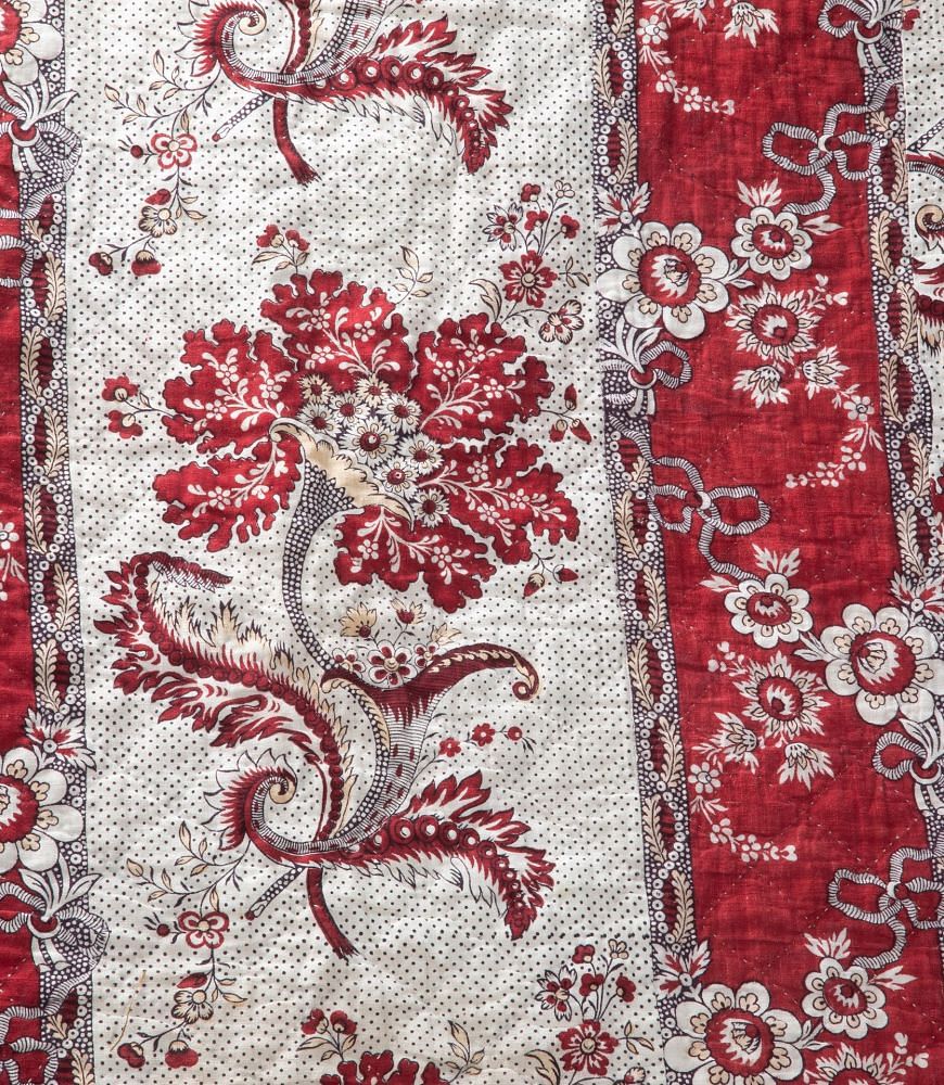 Pair of 18th Century French Toile de Nantes 'Cornue Fleuri' Pelmets RT4239051