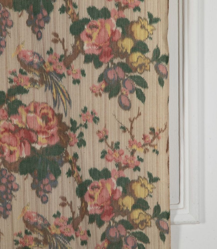 19th Century Roses and Grapes Cotton Fabric Length RT4240085