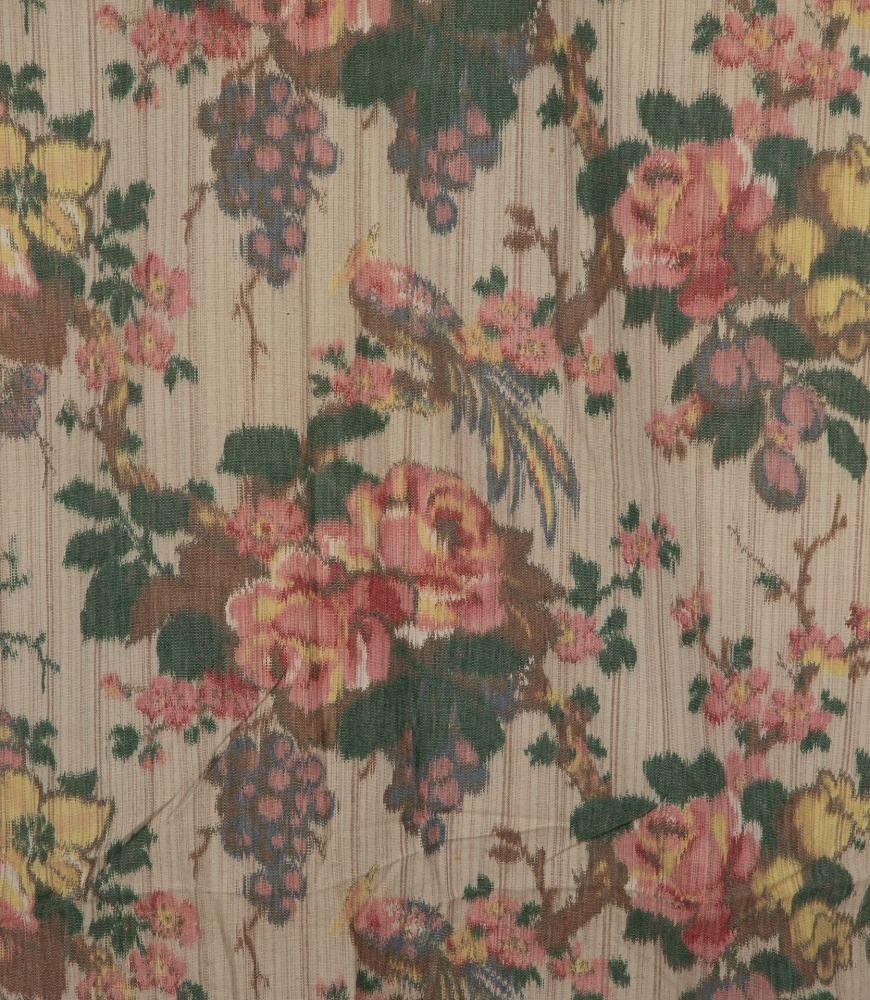 19th Century Roses and Grapes Cotton Fabric Length RT4240085